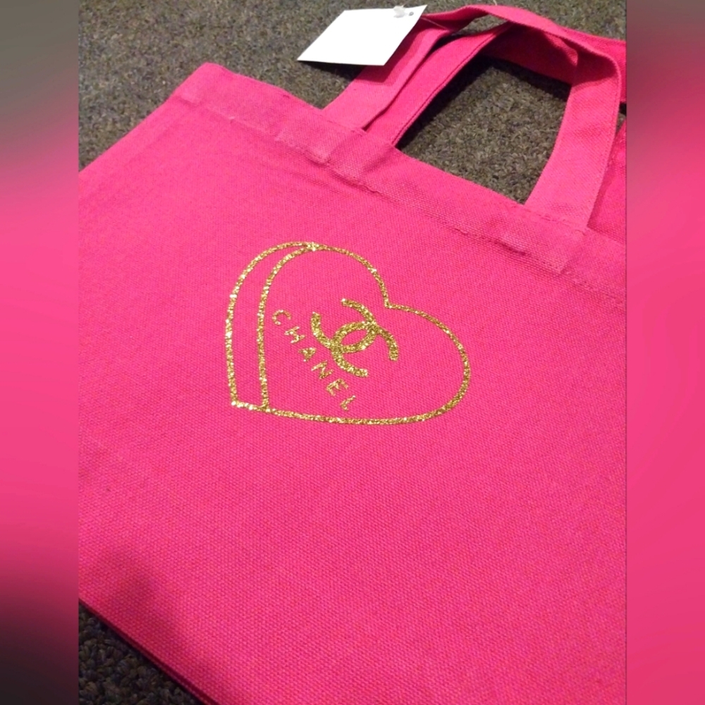 Luxury Inspired Pink Tote Bag